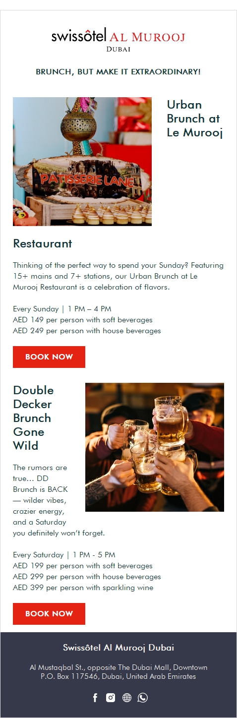 Two Brunches. One Weekend. Endless Flavour.